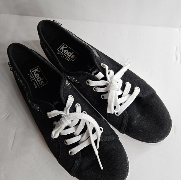 Keds Women's Black Lace Sneakers Size 7 - Picture 7 of 7